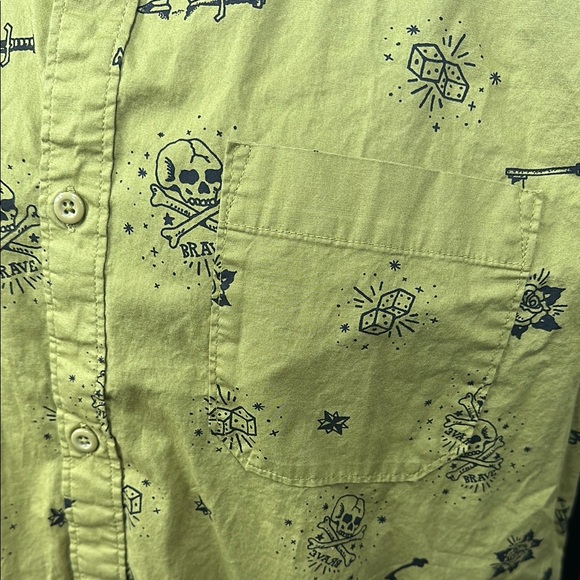 Lucky Brand Olive Green Casual Button Down Shirt - Picture 6 of 7